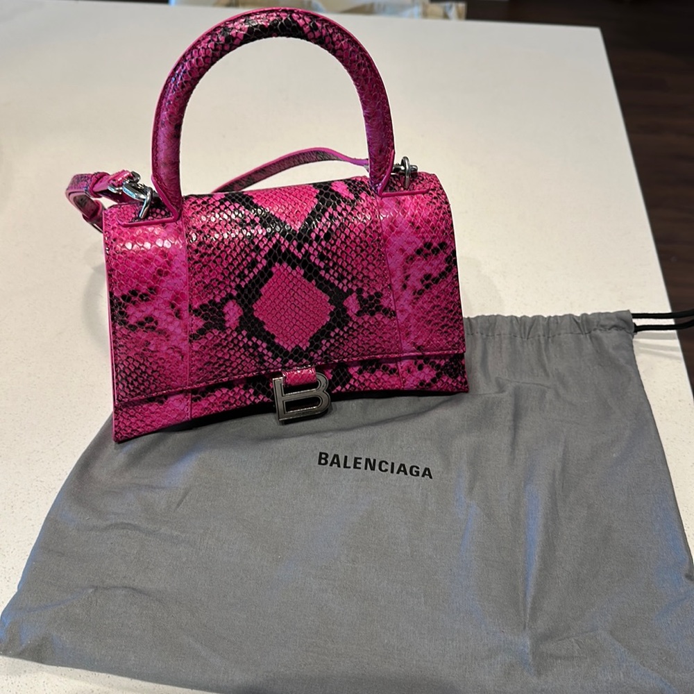 Pink Python Balenciaga Hourglass